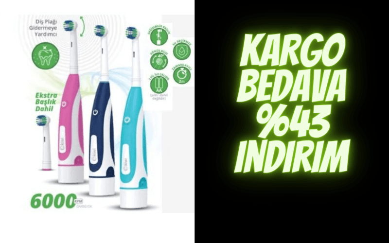 Kiwi Dönen Başlıklı Pilli Diş Fırçası