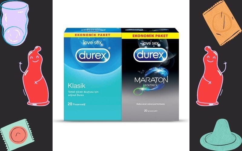 Durex Maraton Geciktiricili ve Klasik Prezervatif Kondom