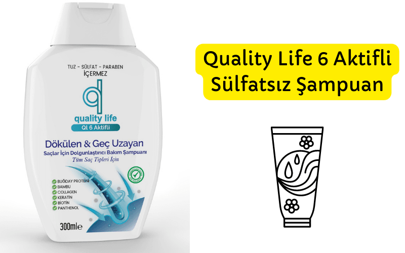 Quality Life 6 Aktifli Sülfatsız Şampuan