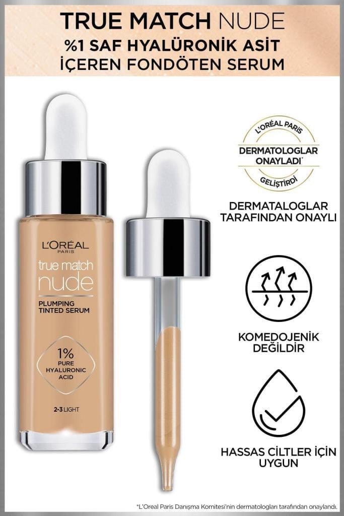 L'Oreal Paris L'oréal Paris True Match Nude Fondöten Serum 2-3 Light